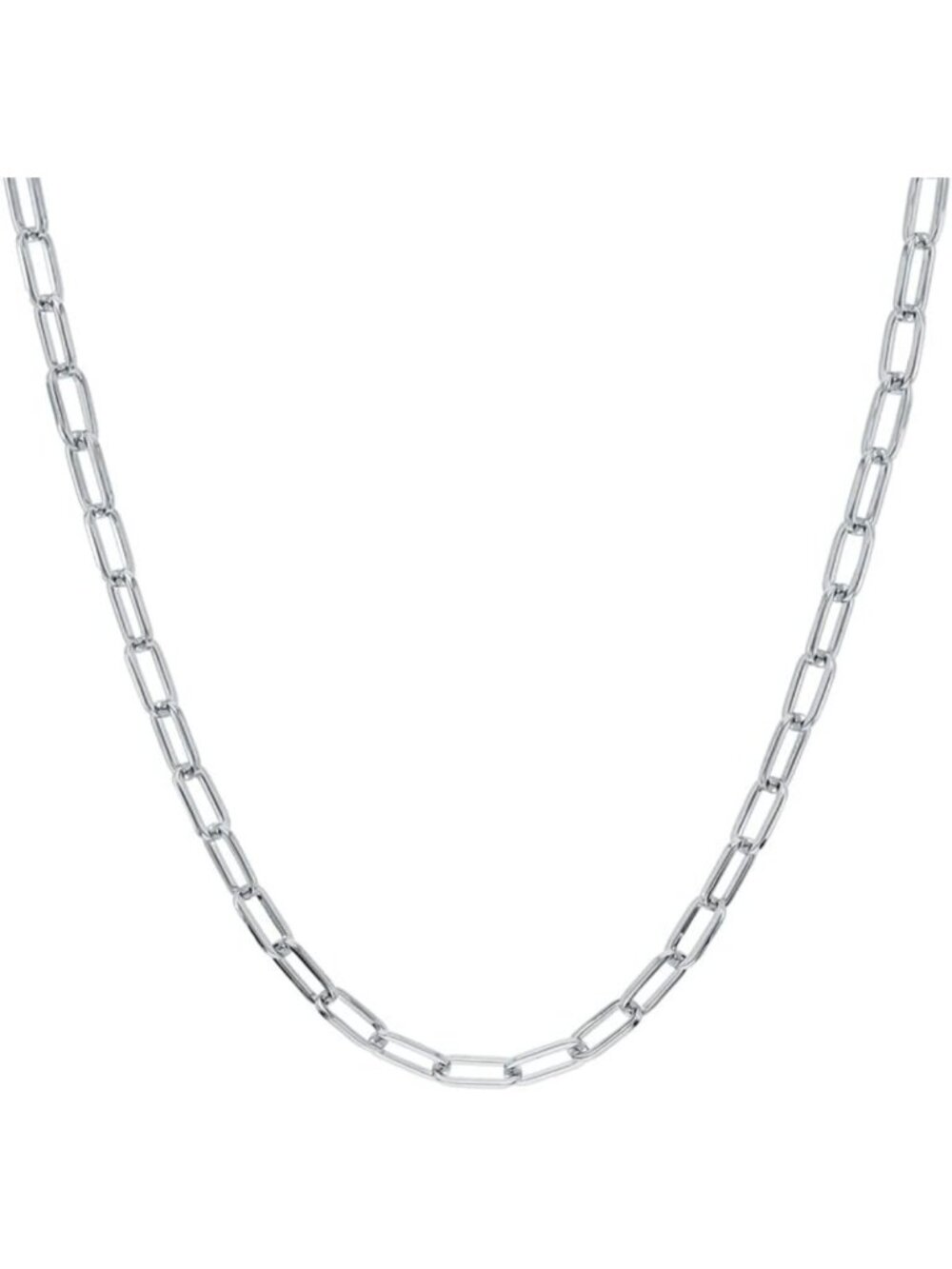 925 Sterling Silver 5mm Diamond Cut Paperclip Link Chain Necklace - Gift Box